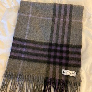 Brand New 100% Cashmere Plaid Scarf